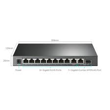 TP-Link 10 портовый Gigabit Desktop коммутатор с 8 Port PoE+ TL-SG1210MP