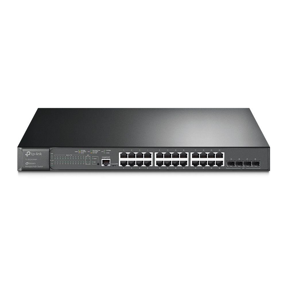 TP-Link 28 Port L2+ Managed Gigabit Switch with 24 Port PoE+ SG3428MP