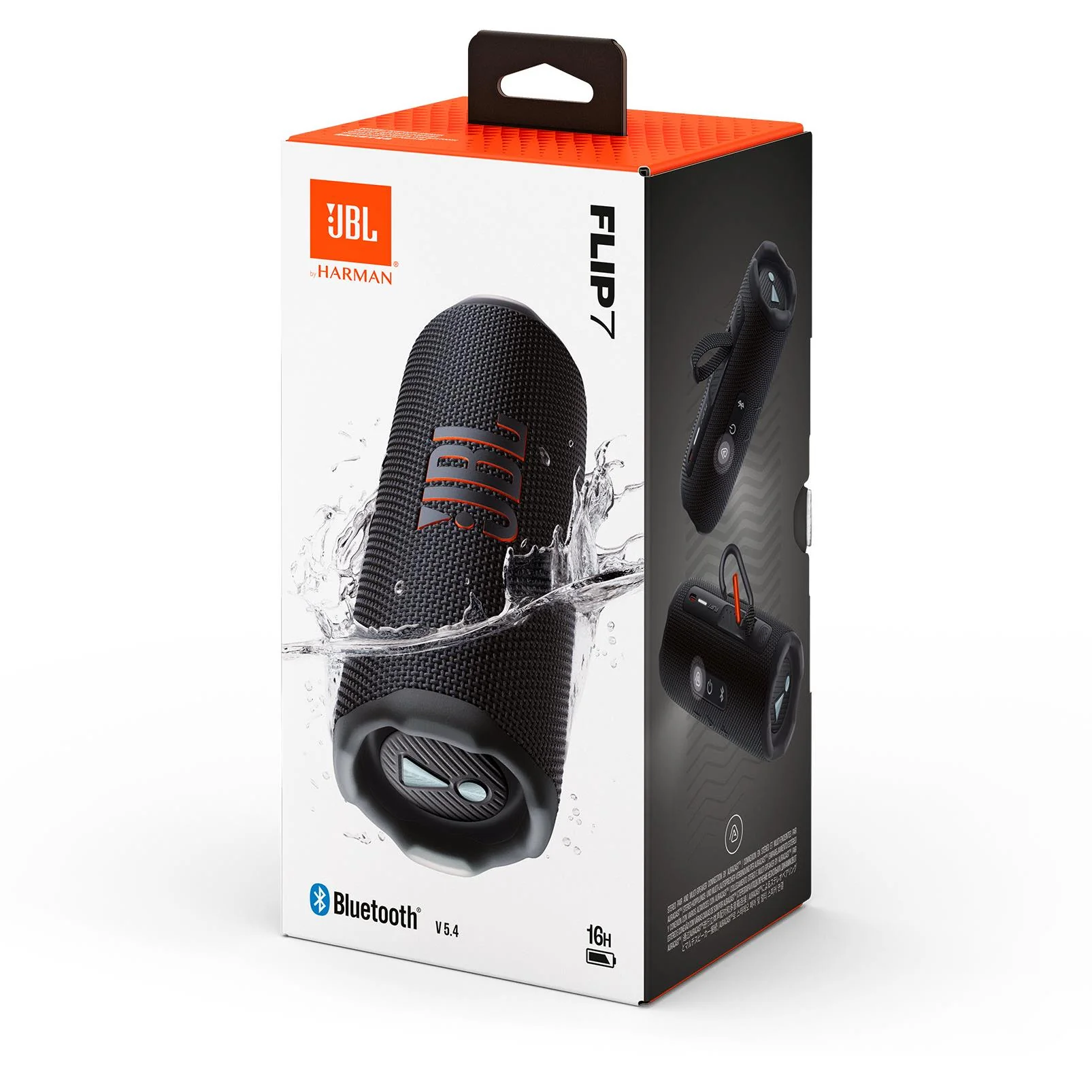 مكبر صوت محمول JBL Flip 7 باللون الأسود (JBLFLIP7BLK)