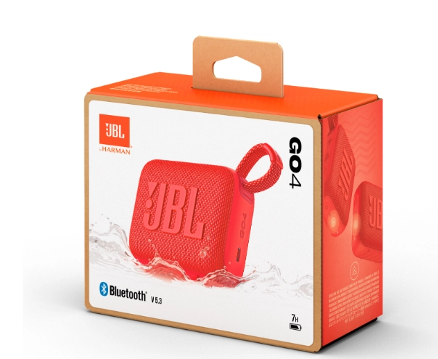 مكبر صوت محمول JBL Go 4 باللون الأحمر (JBLGO4RED)