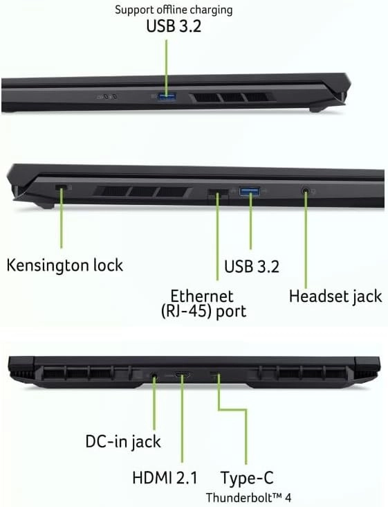 لابتوب Acer Nitro V16 i7-14650HX 16 جيجابايت/512 جيجابايت (NH.QTQEM.001)