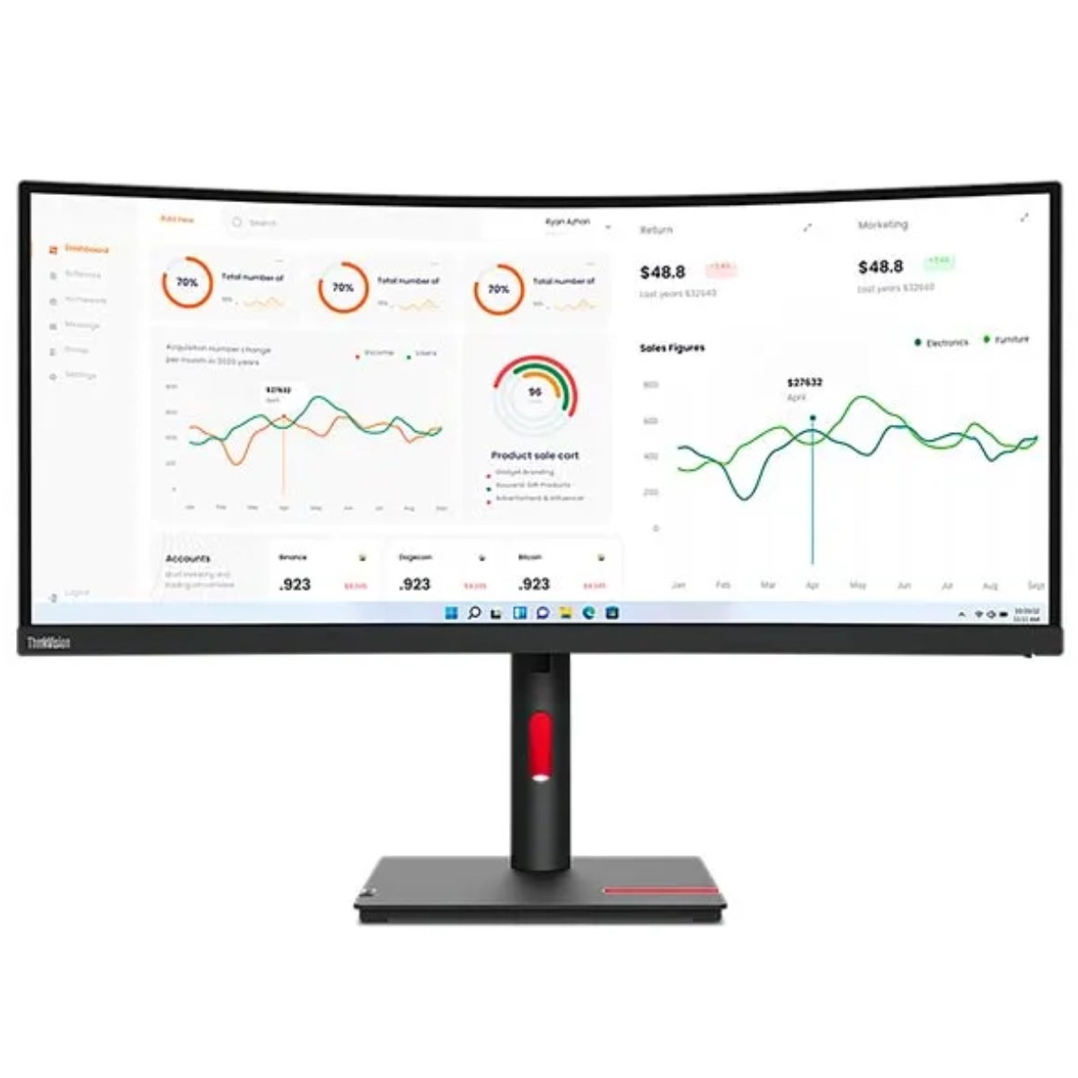 Lenovo Monitor ThinkVision T34w-30 (63D4GAT1UK)