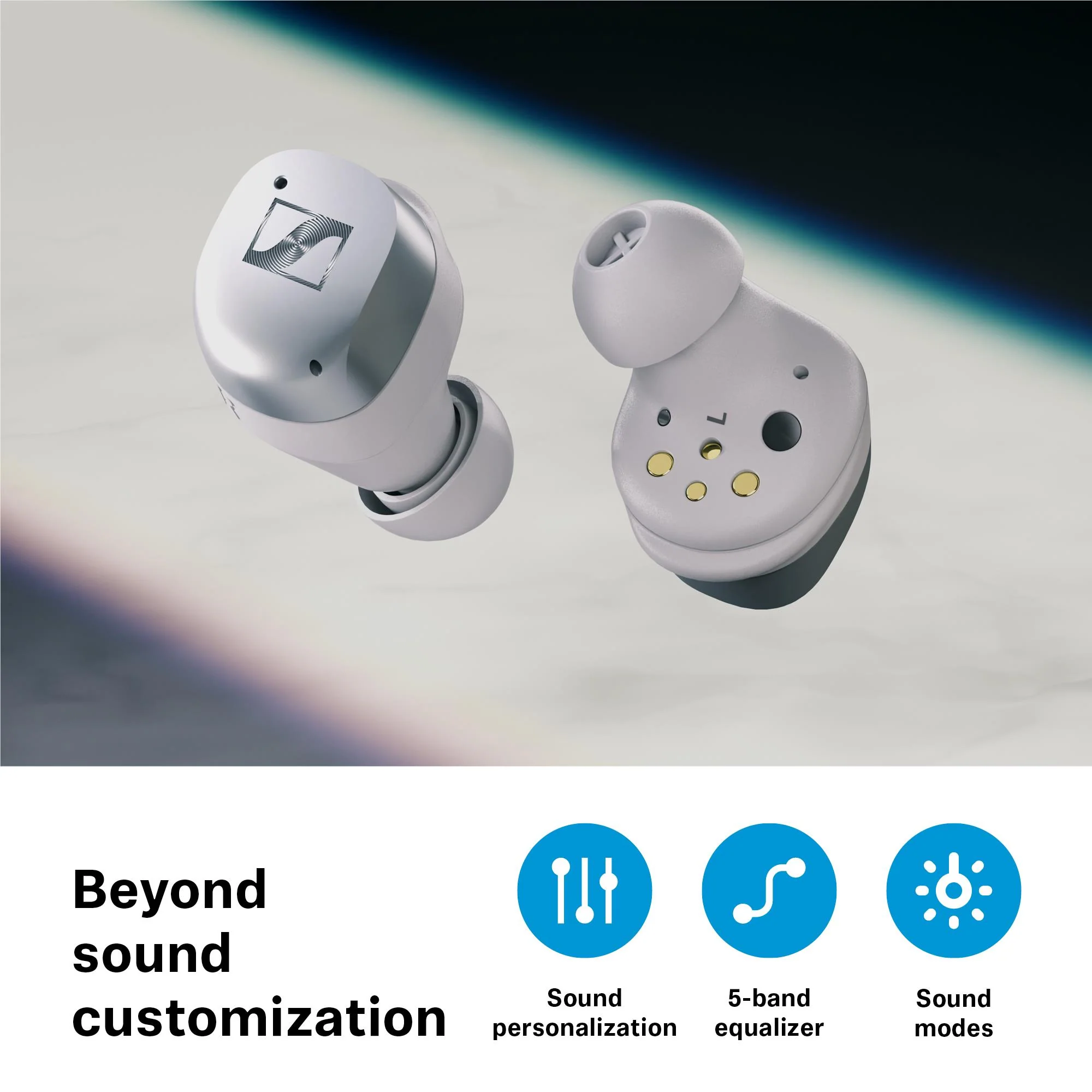 Беспроводные наушники Sennheiser M4 True Wireless, Серебристые (700366)