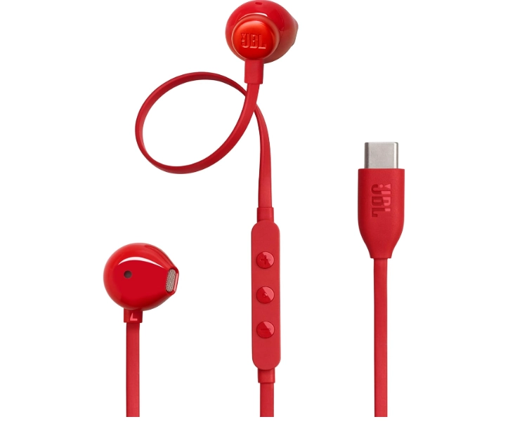 JBL T305C Wired In-Ear Headphones,red
