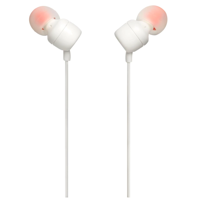 JBL T110 Wired In-Ear Headphones,white