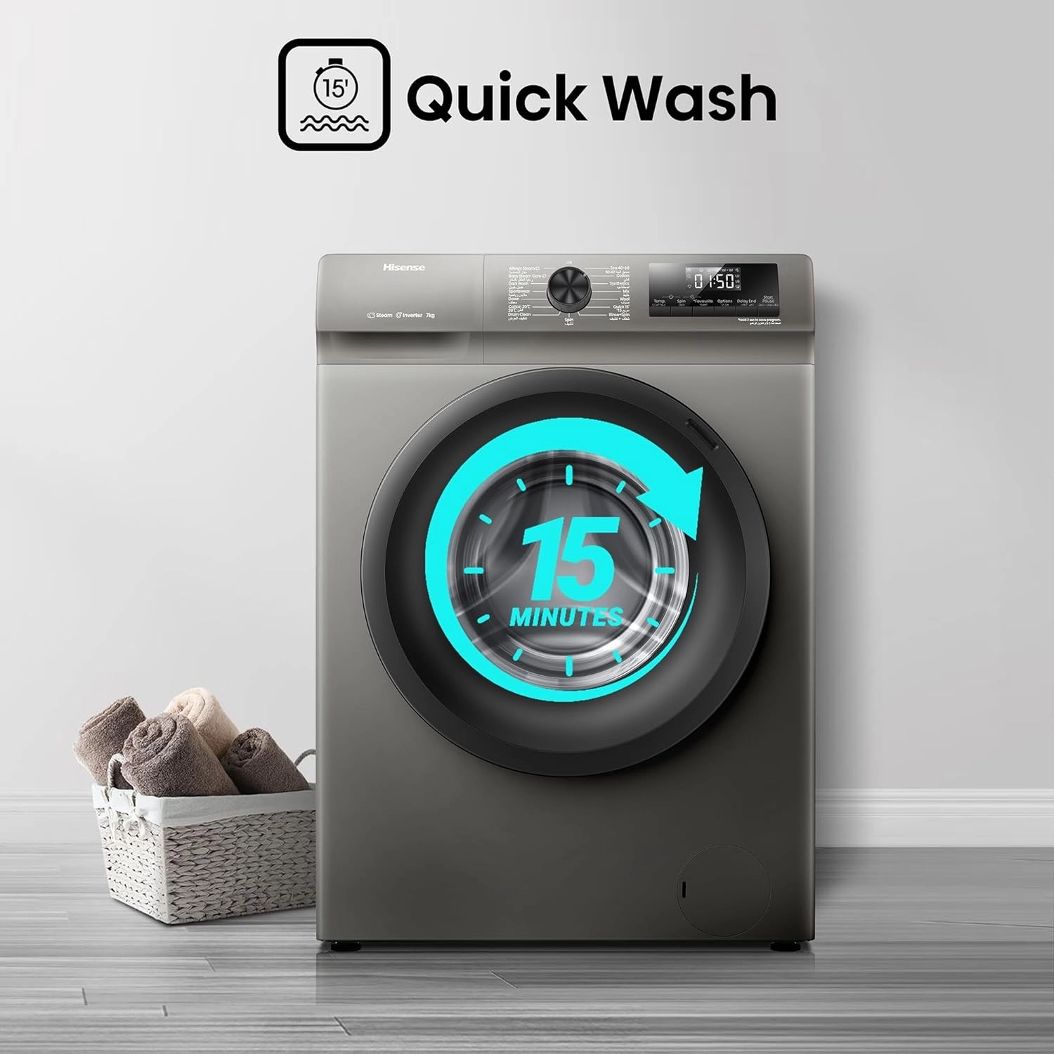 Hisense Front Load Washing Machine 7Kg (WFQP7012JT)