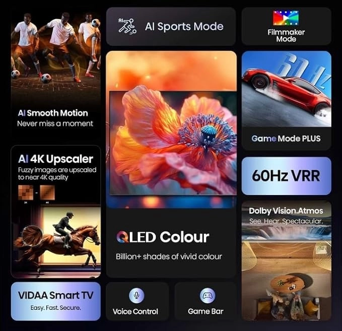 Смарт-телевизор Hisense 55 дюймов QLED 4K Q6Q