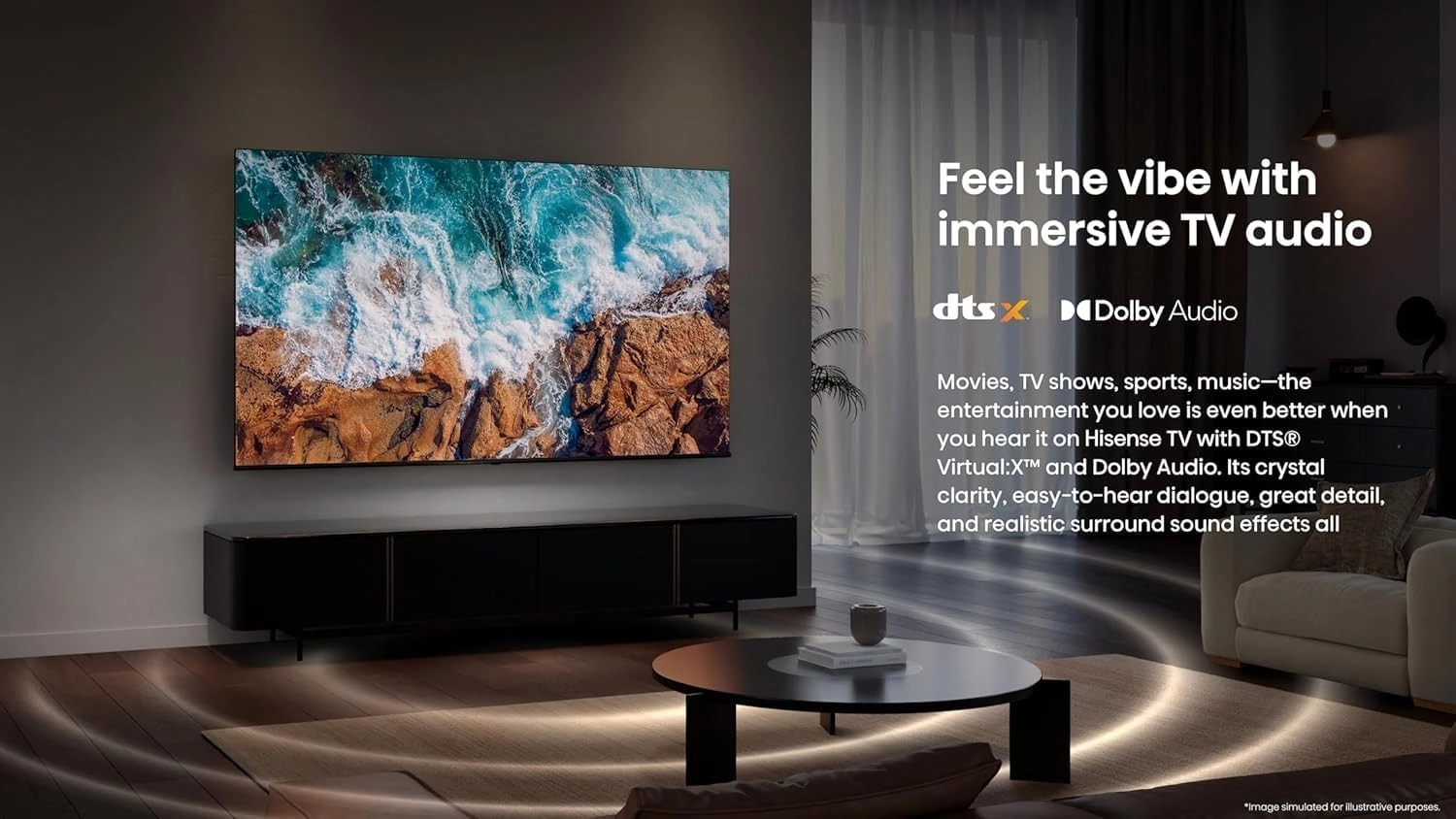 Hisense 65 inch  LED 4K UHD Smart TV A62QS