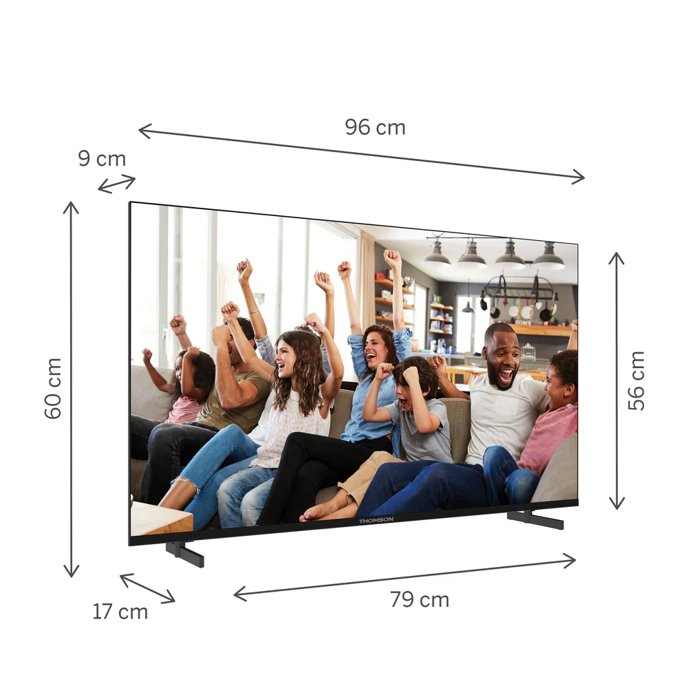 Телевизор Thomson 43 дюйма UHD с боковыми ножками