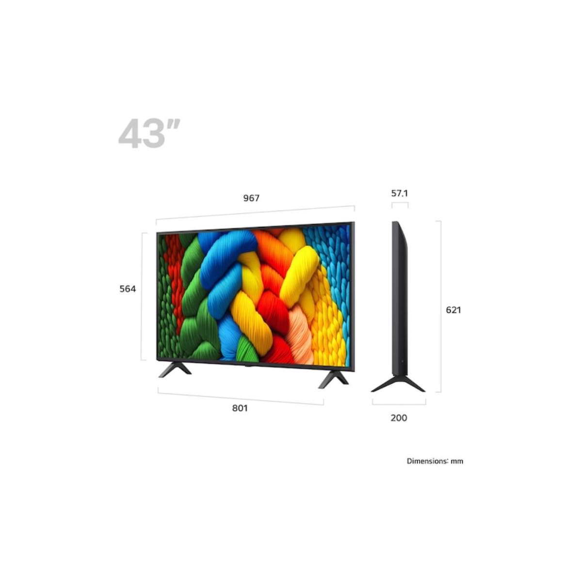 تلفزيون LG ذكي 43 بوصة NanoCell 4K موديل 43NANO80A6B