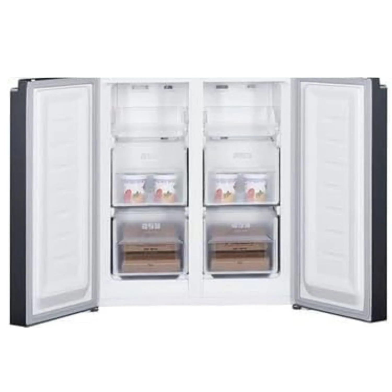 ثلاجة شارب 4 أبواب سعة 560 لتر إنفرتر زجاج أسود