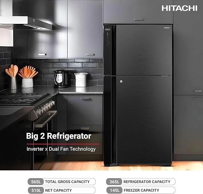 Холодильник Hitachi French Door 760L Черный (RV760BBK)