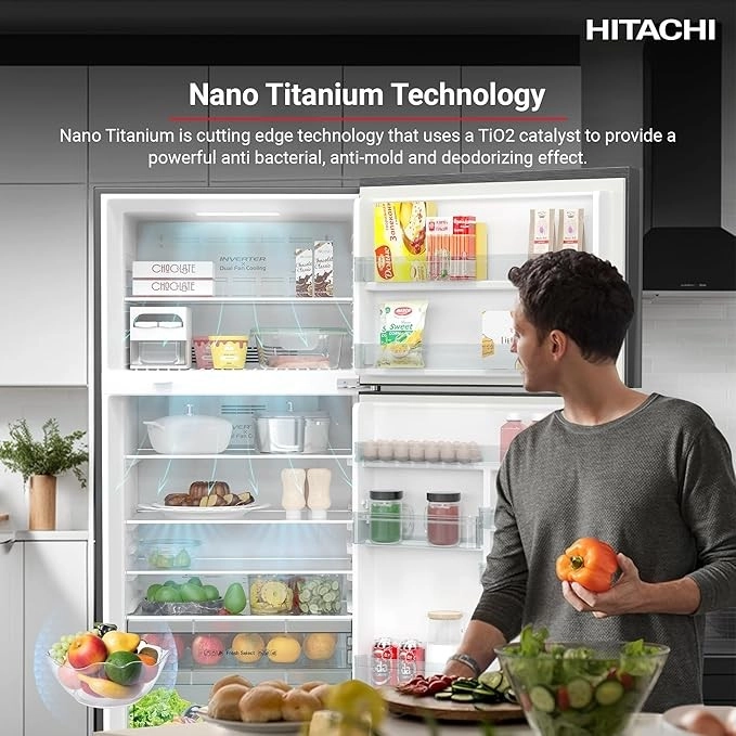 Холодильник Hitachi French Door 760L Черный (RV760BBK)