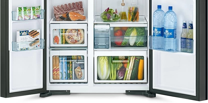 Холодильник Hitachi Side-by-Side 700L Серебристое стекло (RS700PUK0GS)