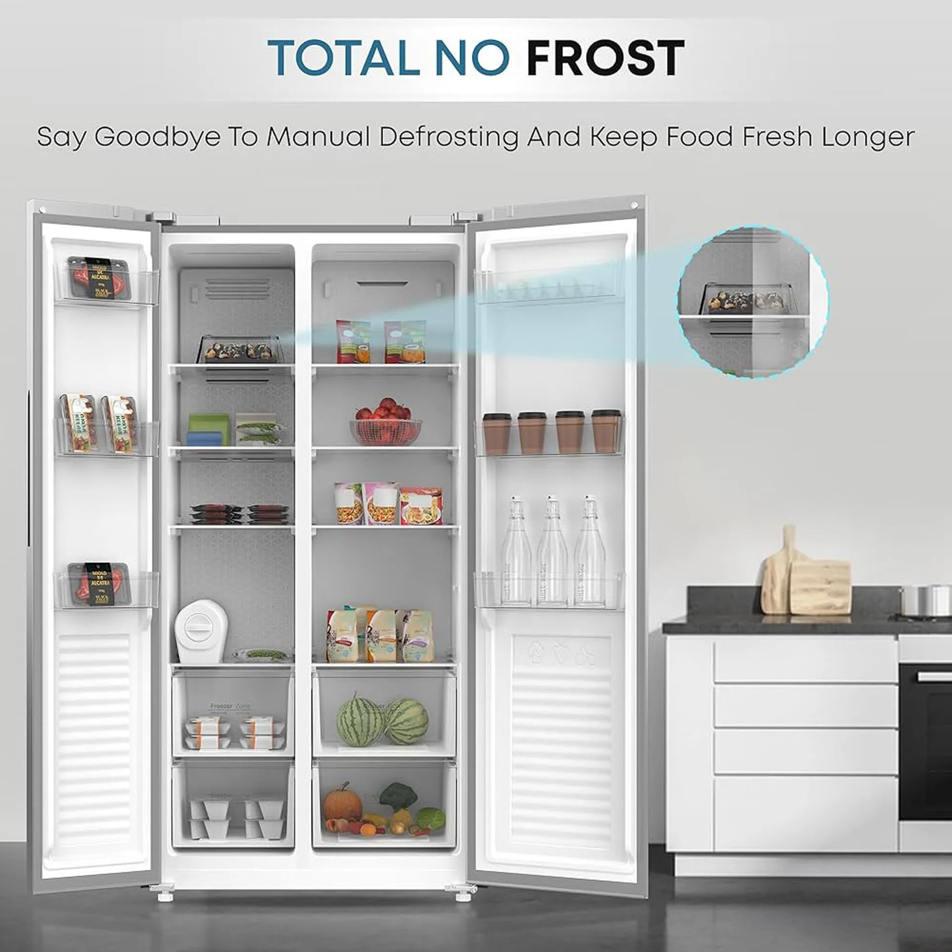 Krome Side-by-Side Refrigerator 601L (KR-SBS601)