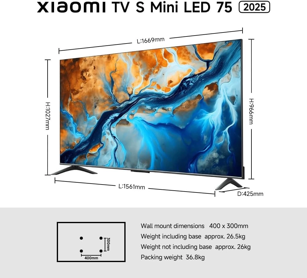 Смарт-телевизор Xiaomi TV S Mini LED 75 дюймов 2025