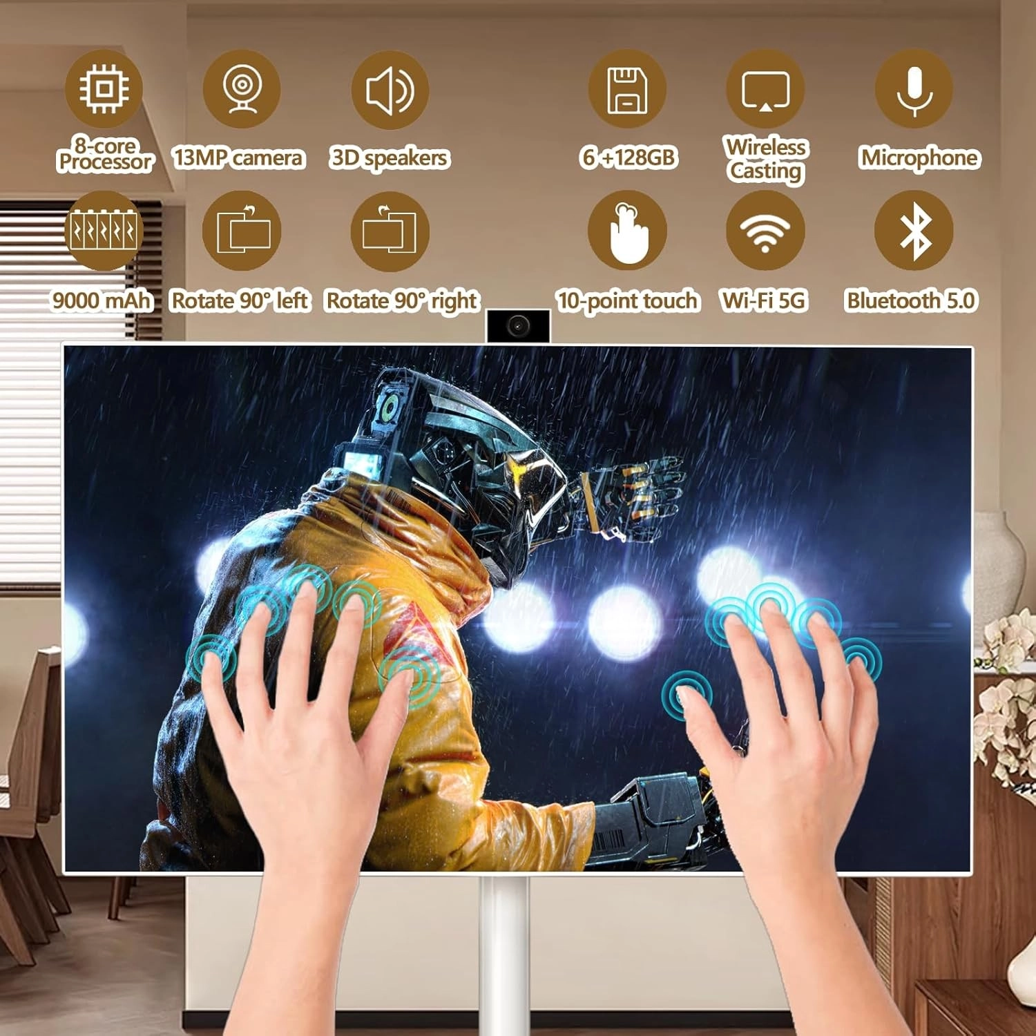 Портативный смарт-телевизор Green Lion THRONE 27 дюймов FHD с сенсорным экраном