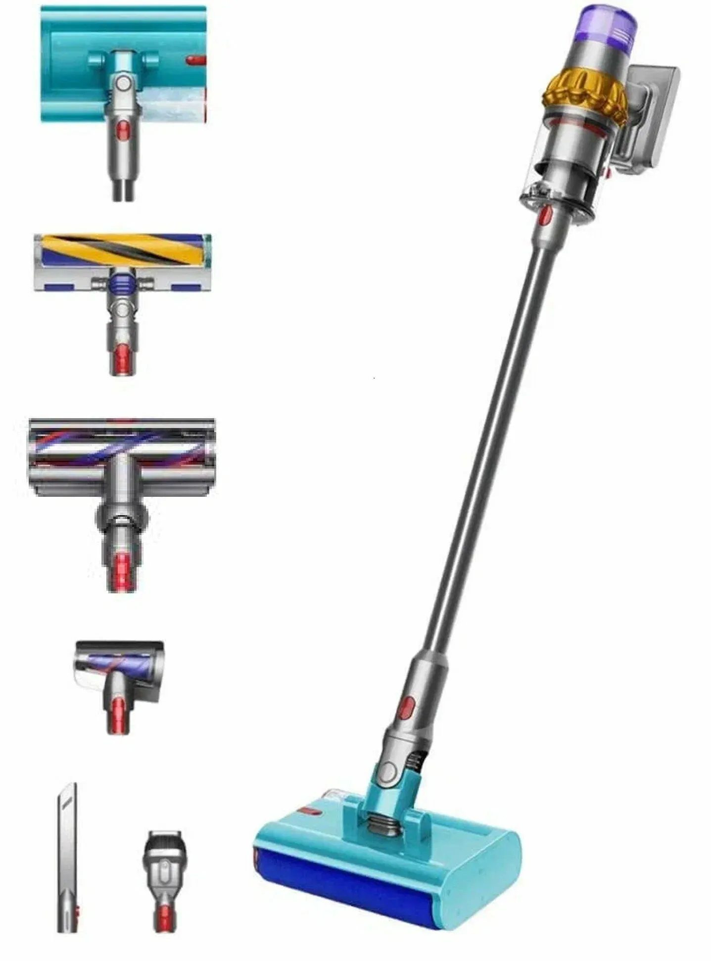 Пылесос Dyson V15s Detect Submarine SV47 Желтый Никель