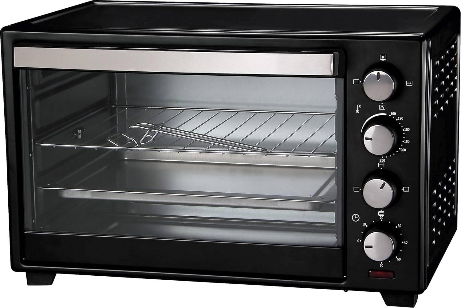 Электрическая мини-печь Gratus 100L 2800W с грилем и вертелом (GTC100NCGX2)
