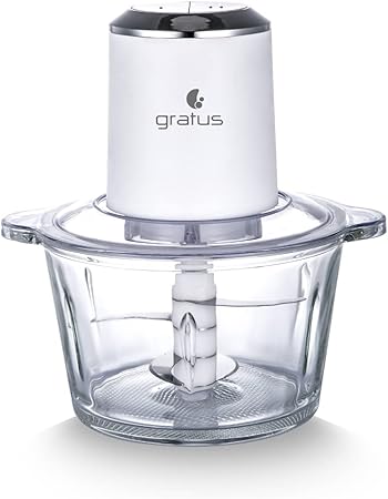 Gratus Hand Chopper Quadra Blade 2L Glass Bowl (GCP2621FEC)