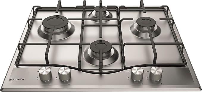 Ariston Gas Hob 60cm 4-Burner Ceramic Glass Black (AGS61SBK)