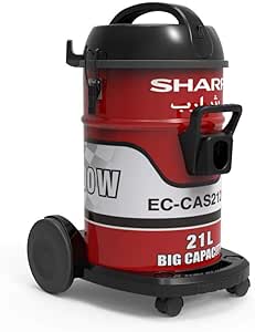 مكنسة Sharp 2100 واط برميل 21 لتر