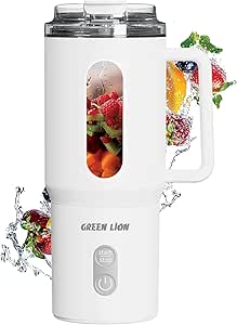 عصارة محمولة قابلة للطي Green Lion سعة 500ml لون أبيض