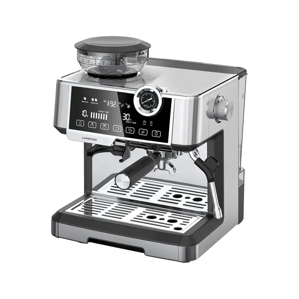 ماكينة إسبريسو LePresso Dual Boiler مع مقياس ضغط 19 Bar (LPCFFM0030)