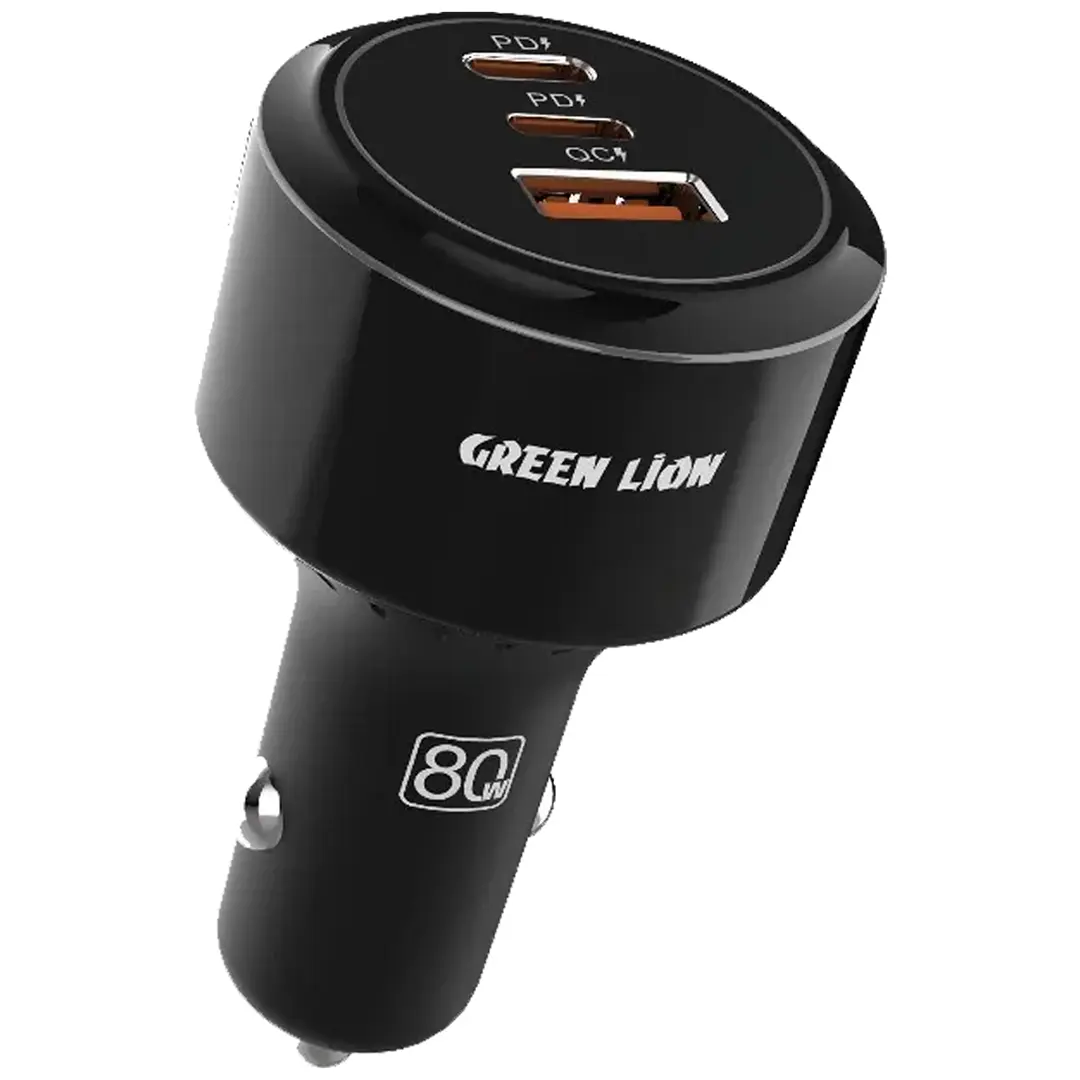 شاحن سيارة Green Lion Roadex Triple Port 80W