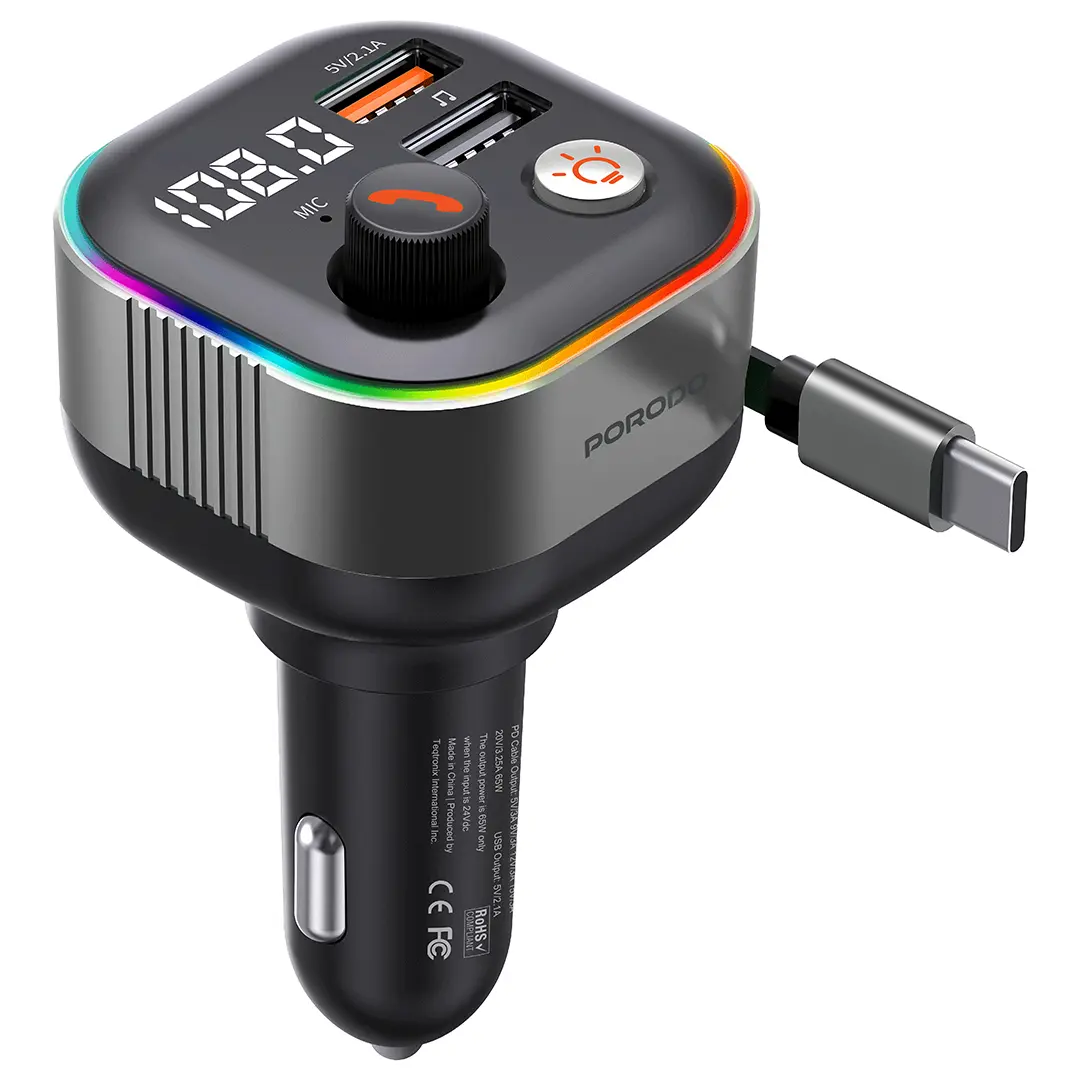 FM-трансмиттер Porodo Audio Boost Bluetooth