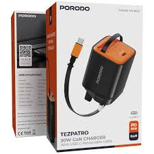 Porodo شاحن GaN Tezpatro بقدرة 30W