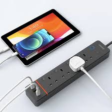 Porodo مشترك ذكي ChargeLink مع 4 منافذ AC و USB-C