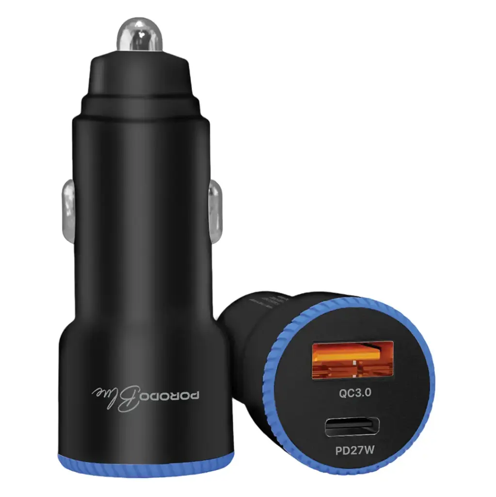 بورودو بلو GRAZ شاحن سيارة 45 واط منفذين USB-C مع كابل USB-C (PBCCR51CBK)