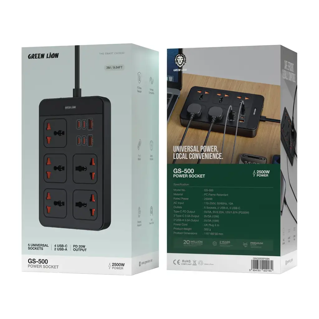 Green Lion GS-500 Сетевой Фильтр PD 20W