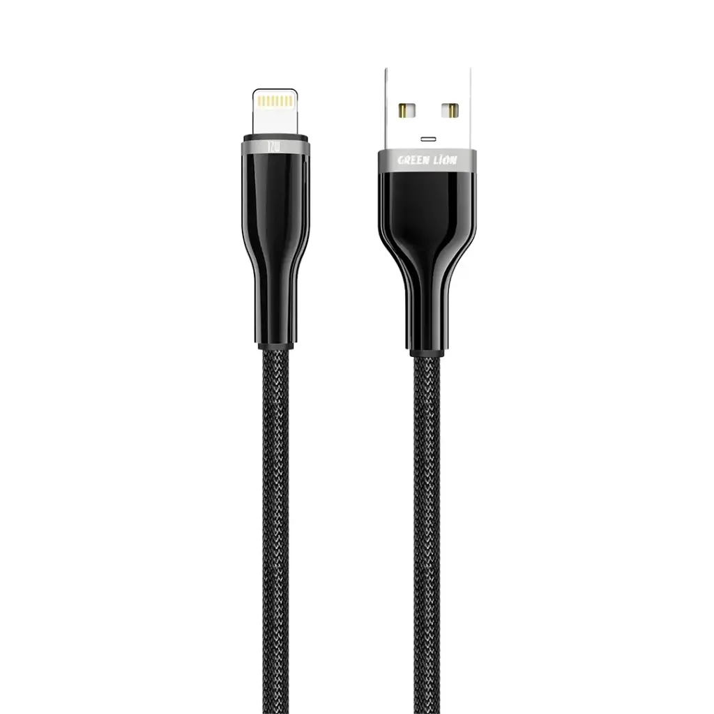 كابل Green Lion Zinc Alloy مضفر USB-A إلى Lightning 12 واط