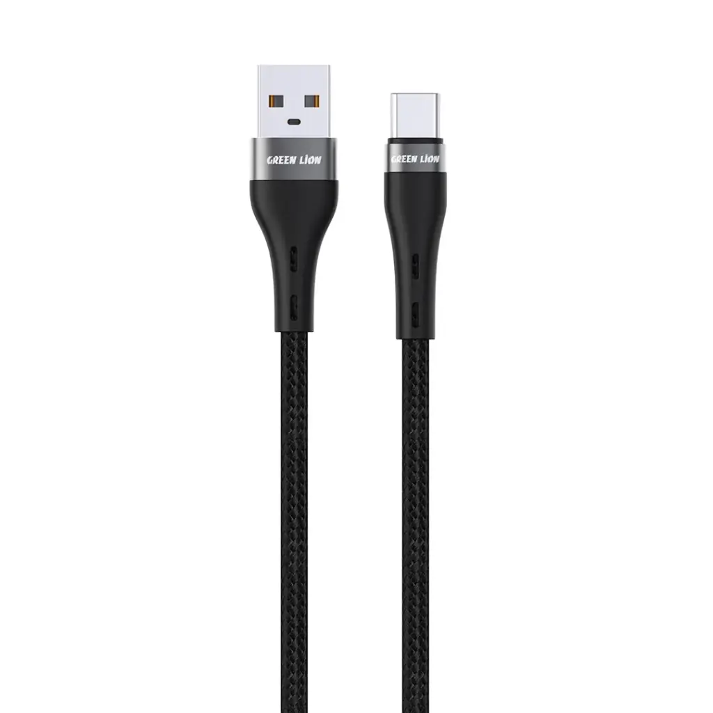كابل Green Lion USB-A إلى USB-C مضفر بطول 2 متر