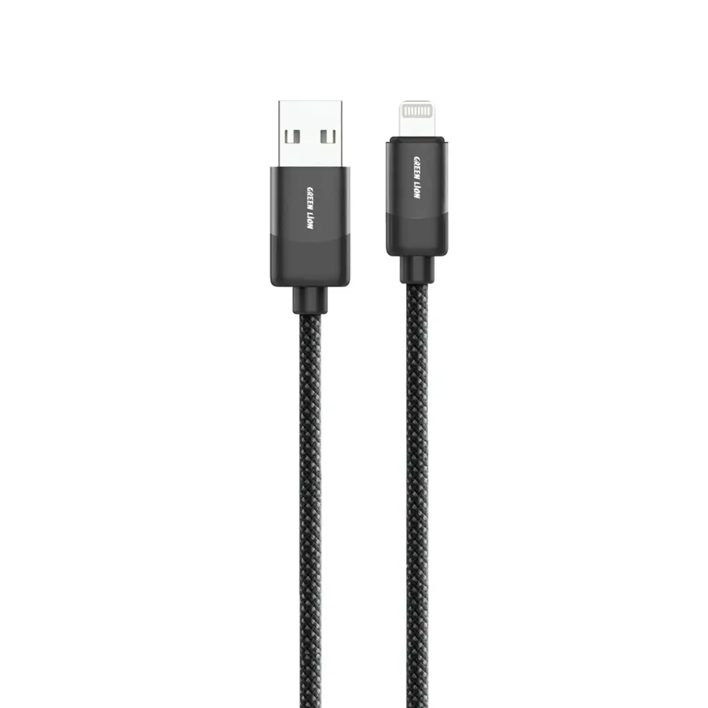كابل Green Lion USB-A إلى Lightning مضفر بطول 1 متر 12 واط