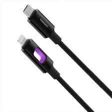 Porodo كابل USB-C إلى Lightning مضفّر بإضاءة LED للشحن ونقل البيانات PD 27W