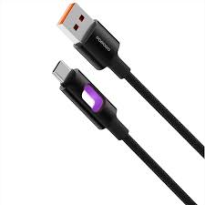 Porodo كابل USB-A إلى Lightning مضفّر بإضاءة LED للشحن ونقل البيانات
