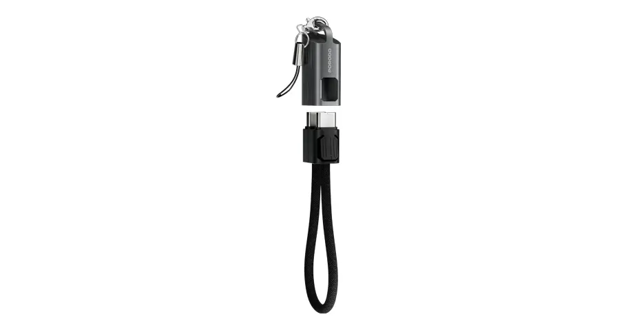 Porodo كابل بيانات ChargeLoop USB-C إلى USB-C على شكل ميدالية