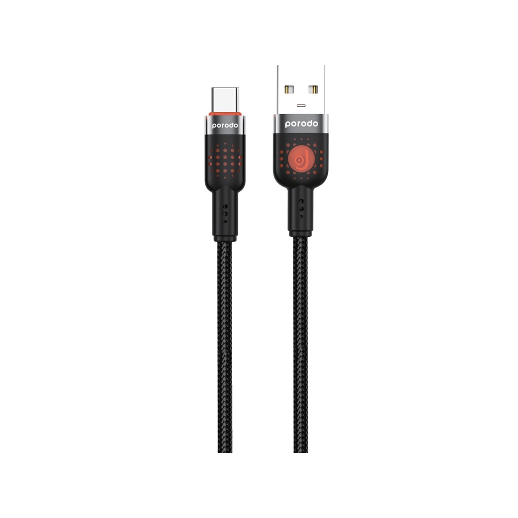 Porodo كابل مضفّر USB-A إلى USB-C