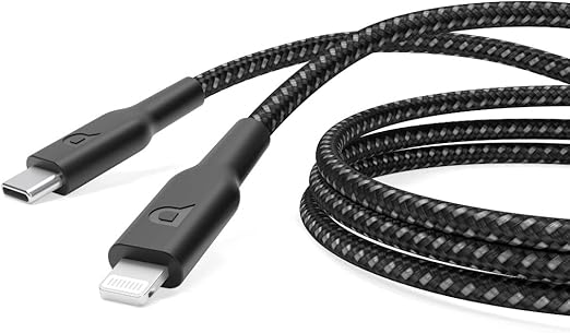 كابل Powerology USB-C إلى Lightning مضفر 30سم