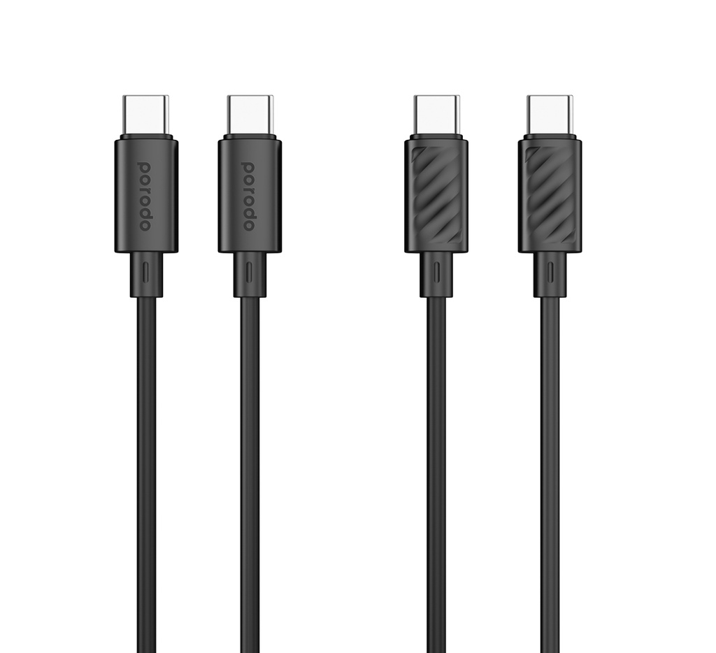Porodo Blue USB-C to USB-C Cable 60W PD 1.2M (PB-60WCLC-BK)