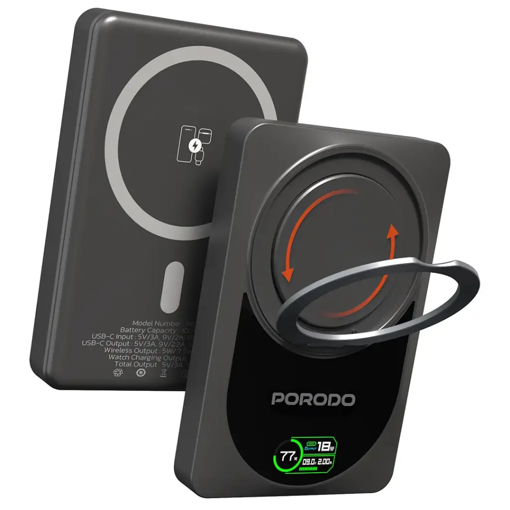 باور بانك Porodo Qi2 لاسلكي سعة 10000mAh