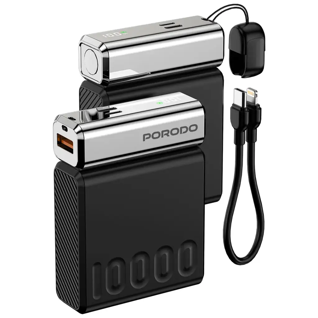 باور بانك Porodo Chrome Volt سعة 10000mAh
