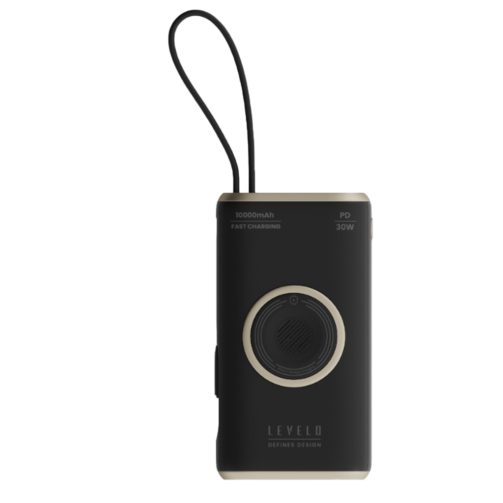 Levelo Roma 10000mAh Power Bank with Integrated Cable & Apple Watch Charger