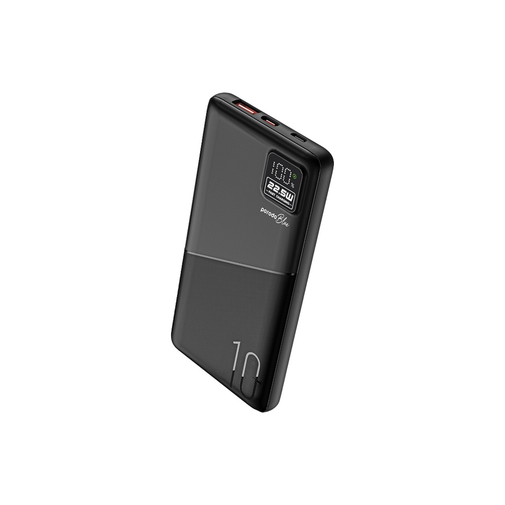بورودو بلو باور بانك 10000 مللي أمبير شحن سريع QC3.0 PD20W (PB-PBFCH053-BK)