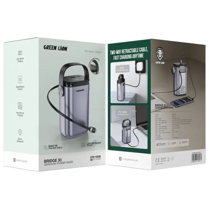 Green Lion Bridge 30 Внешний аккумулятор 30000mAh PD 100W
