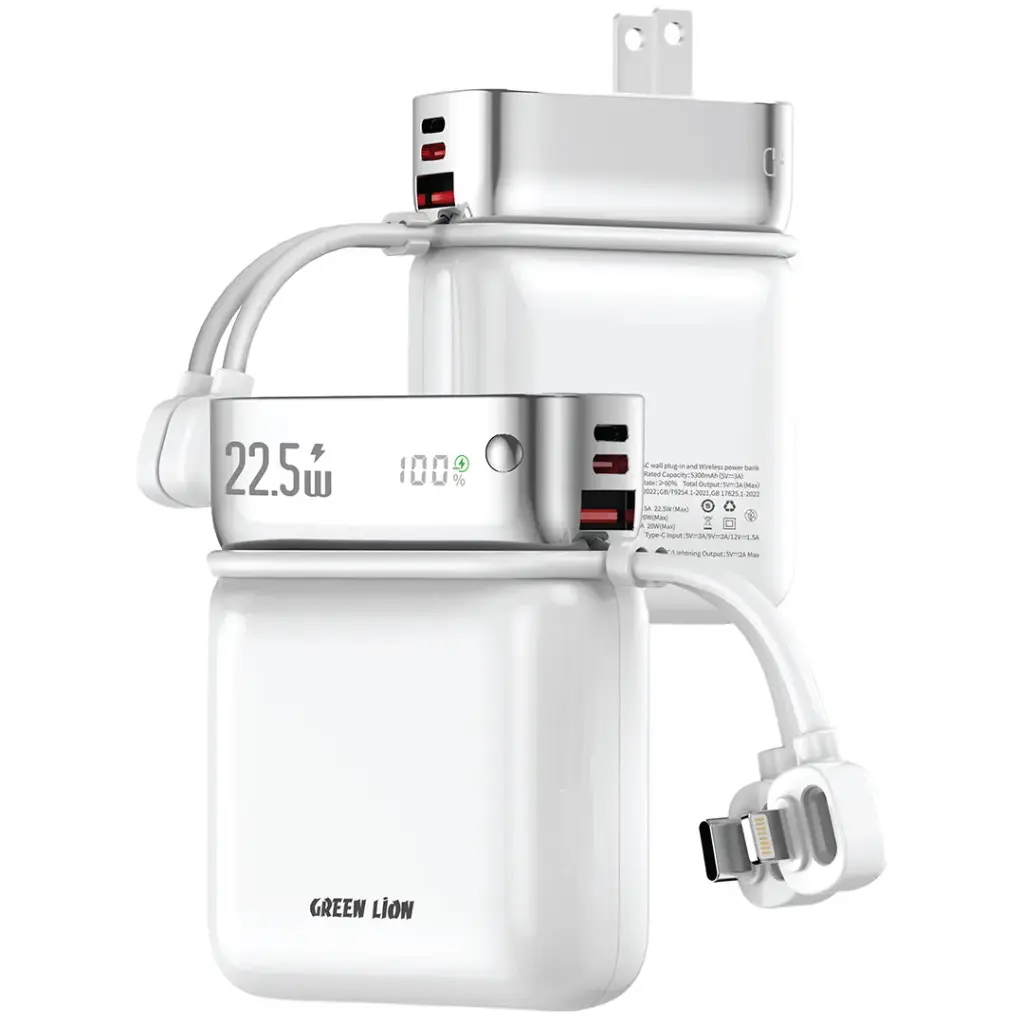 Green Lion Dyno 2 в 1 Внешний аккумулятор и Адаптер 10000mAh PD 20W
