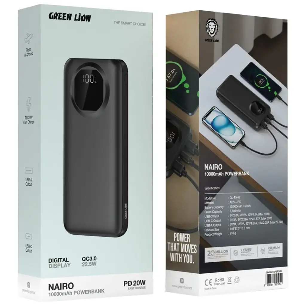 Green Lion Nairo Внешний аккумулятор 20000mAh